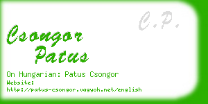 csongor patus business card